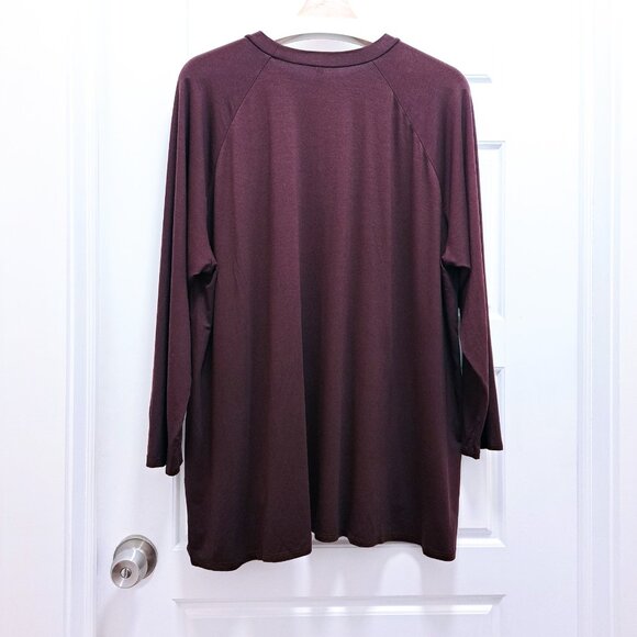 Eileen Fisher Fine Jersey Crew Neck Tunic Cassis Size 2X - Picture 6 of 9